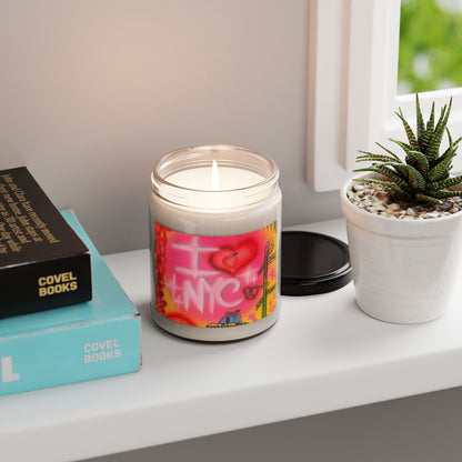 "in the city" airbrush soy candle