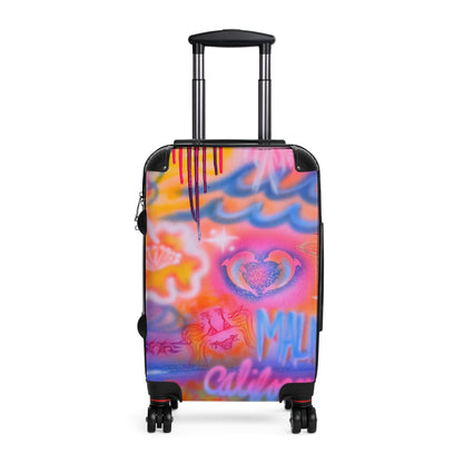 "mornings in malibu" airbrush suitcase