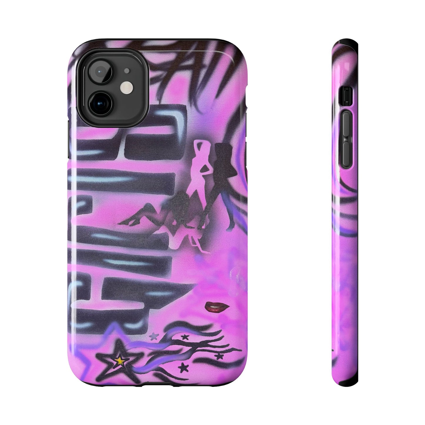 "neon nights" airbrush iPhone case