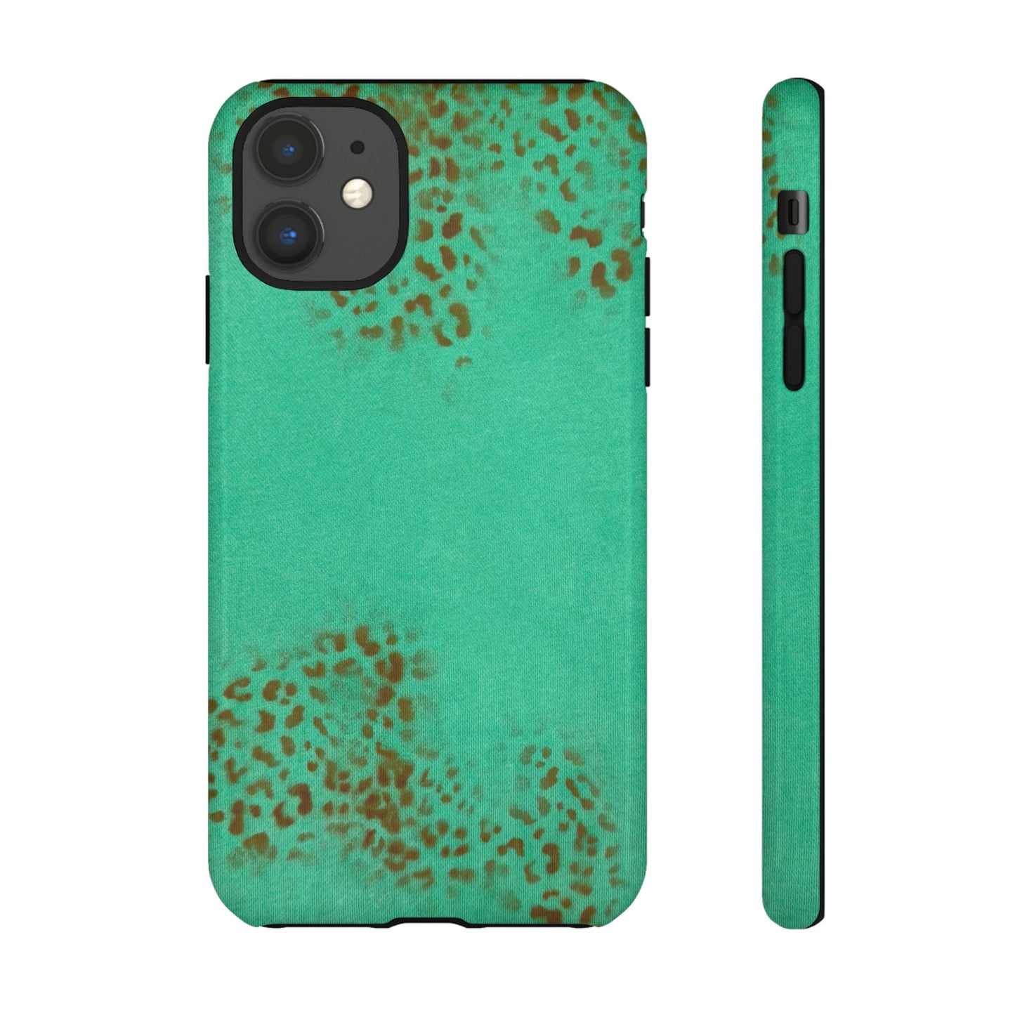 "teal cheetah" airbrush iPhone case