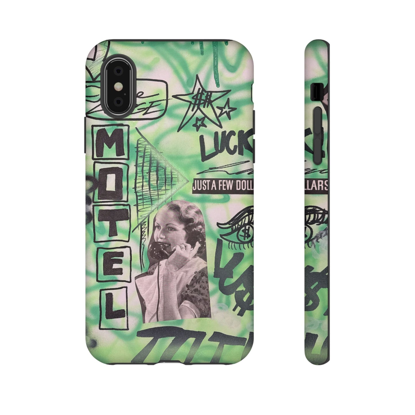 "lust over luck" airbrush iPhone case
