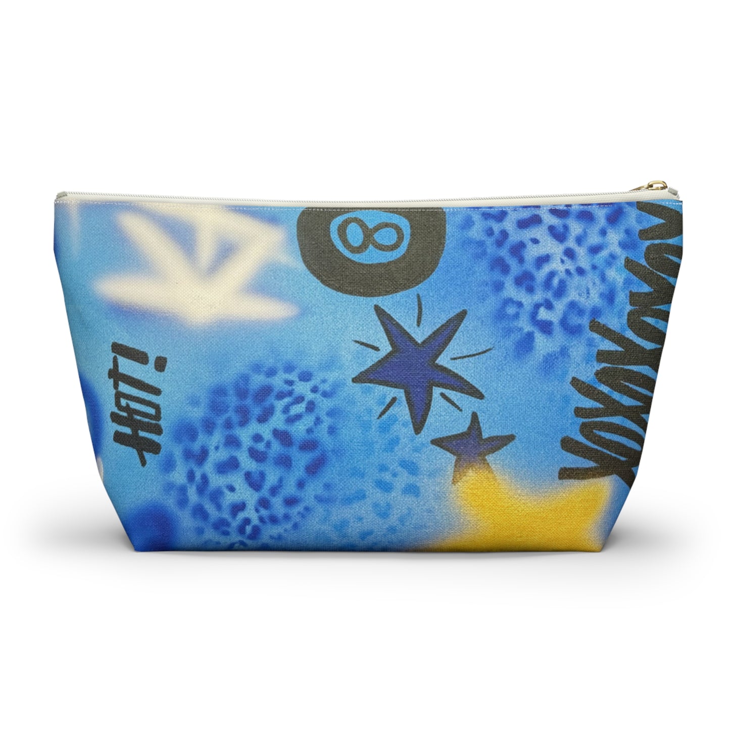 "brilliant blues" airbrush makeup pouch