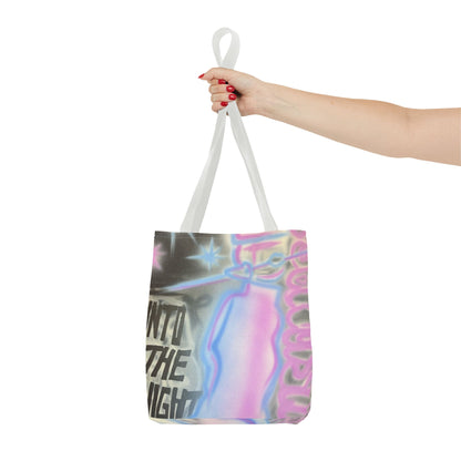 "into the night pt. 2" airbrush tote bag