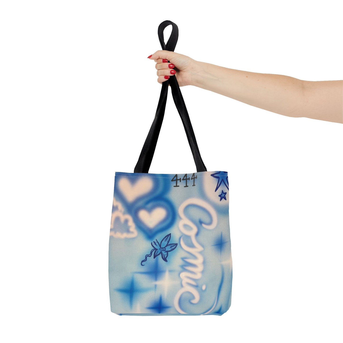 "cosmic" airbrush tote bag