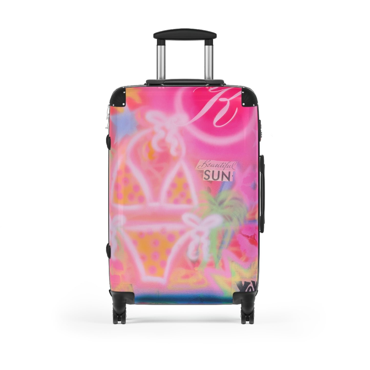 "santa monica strawberry" airbrush suitcase