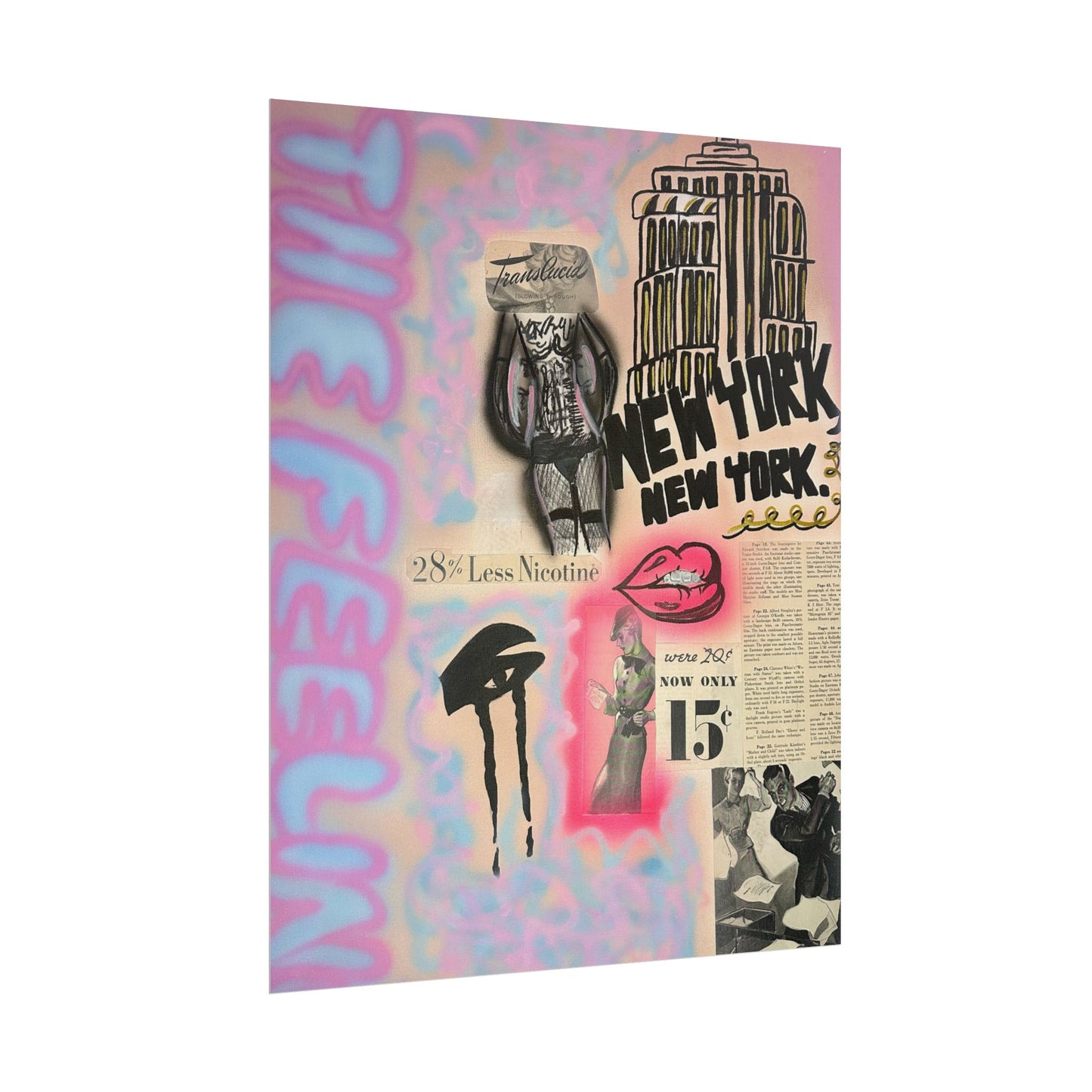 custom nyc airbrush rolled print