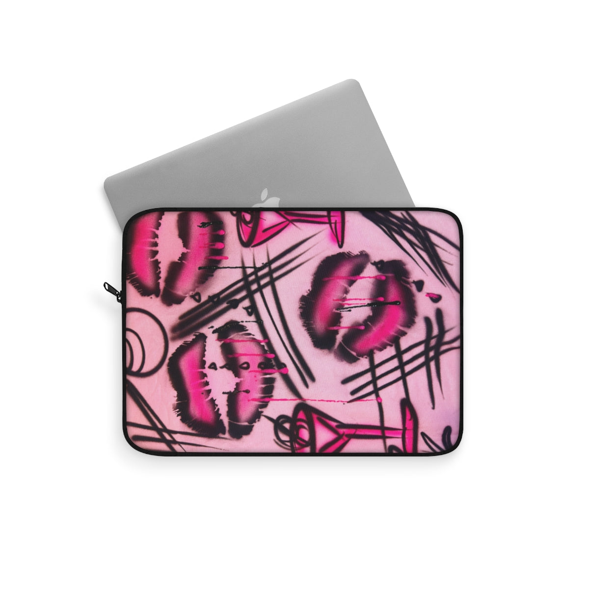 "glossy pout" airbrush laptop sleeve