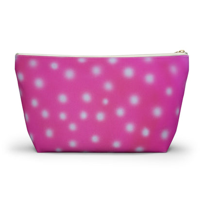 "bubblegum polka dot" airbrush makeup pouch