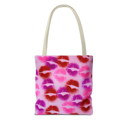 "mwah!" airbrush tote bag