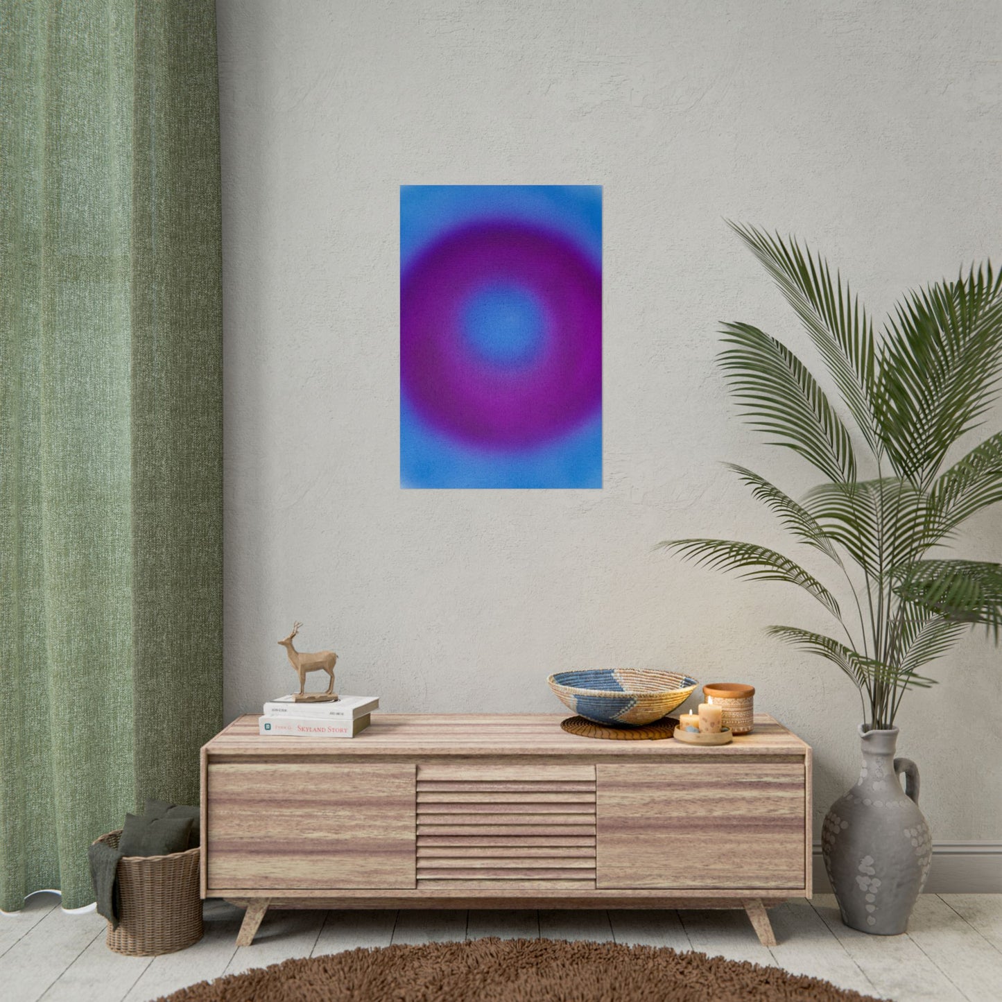 "grape soda aura" airbrush rolled print