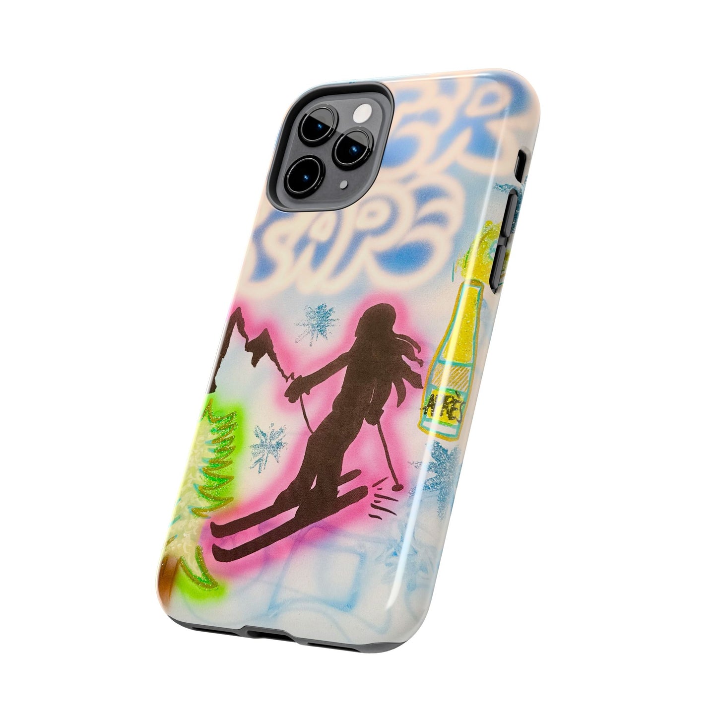 "winter escape" airbrush iPhone case