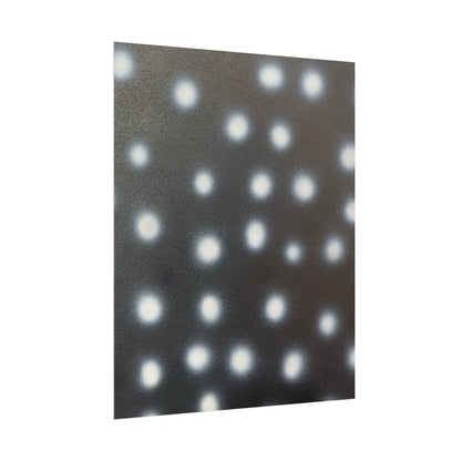 "coconut noir polka dots" airbrush rolled print