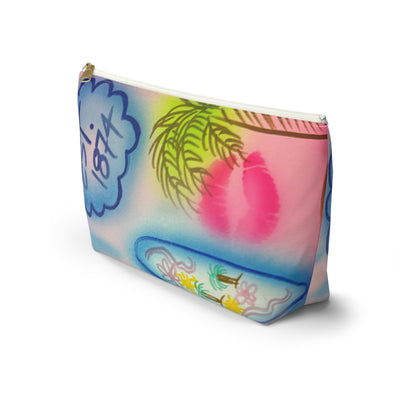 "in the wave" airbrush makeup pouch