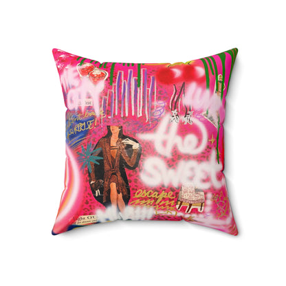 "sweet escape" airbrush pillow