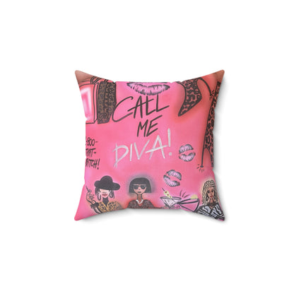 "party diva" airbrush pillow