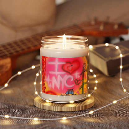 "in the city" airbrush soy candle