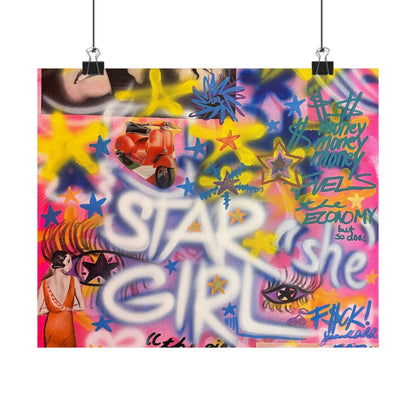 "STARGIRL" airbrush horizontal print