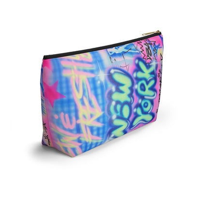 "spending $$ is my talent" airbrush makeup pouch