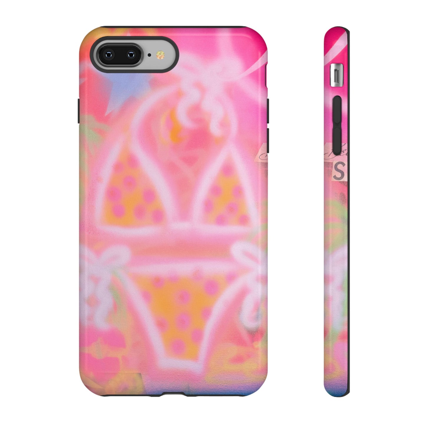 "yellow polka dot bikini" airbrush iPhone case