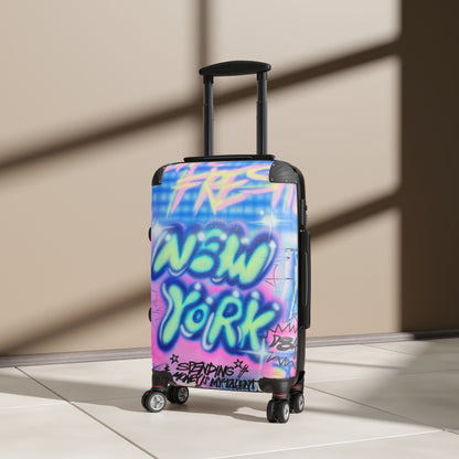"spending $$ is my talent" airbrush suitcase
