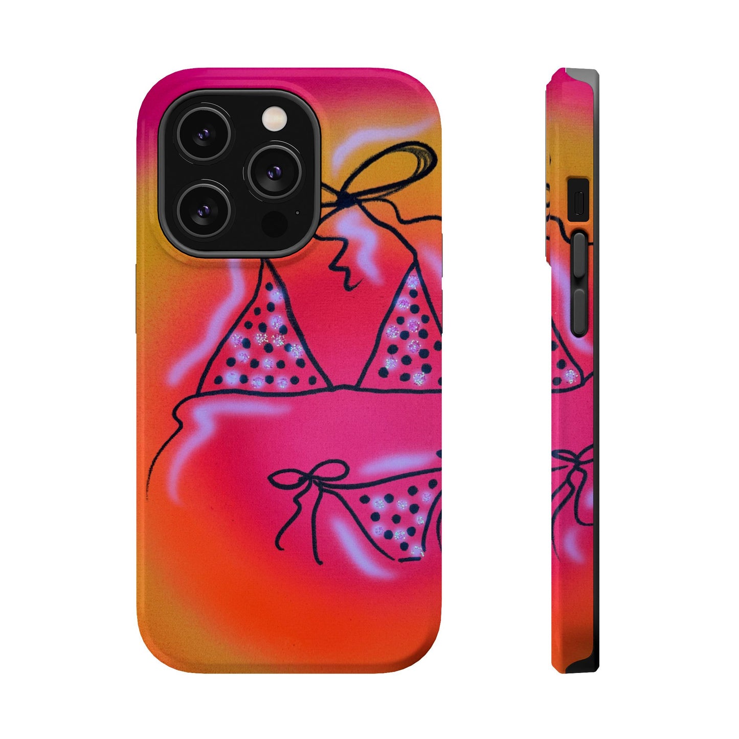 MagSafe "glitter bikini" airbrush iPhone case