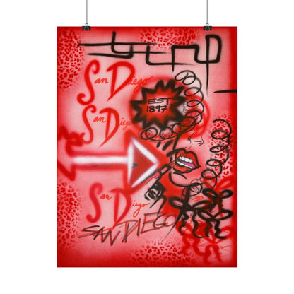 "san diego" airbrush rolled print