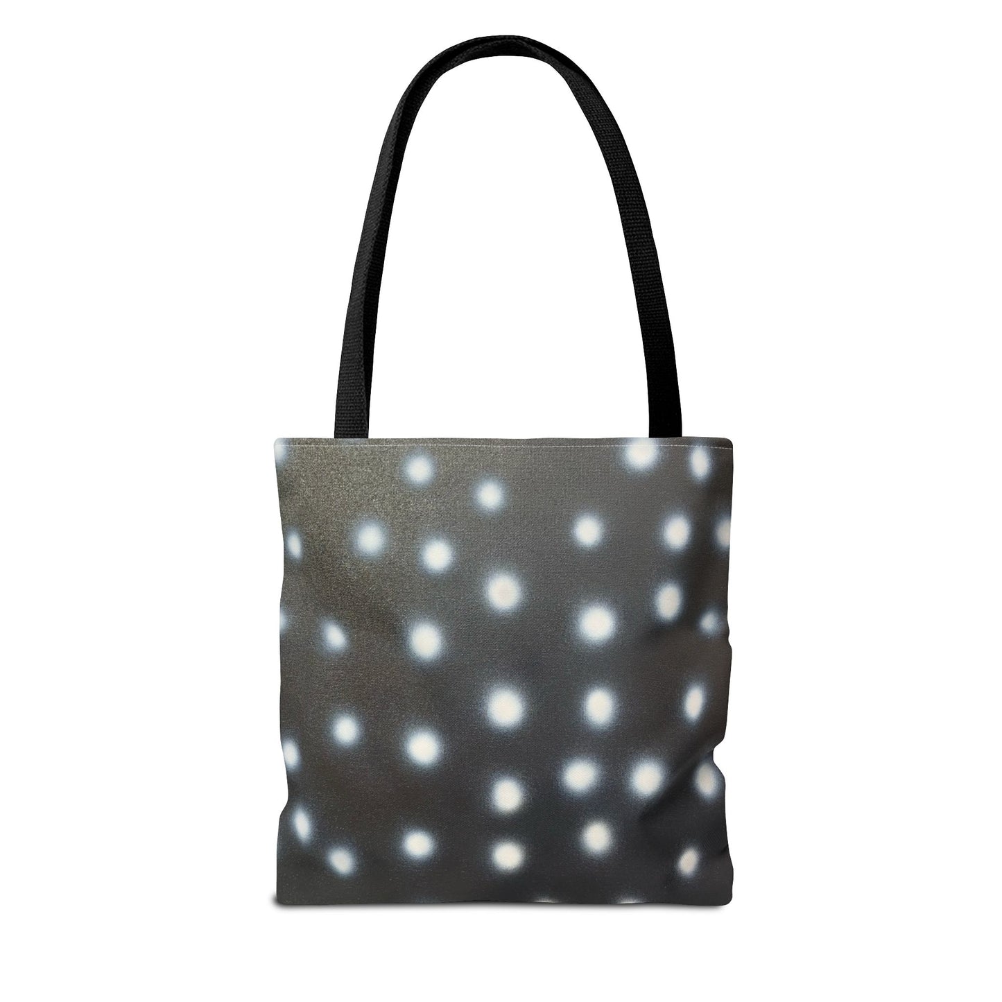 "coconut noir polka dot" airbrush tote bag