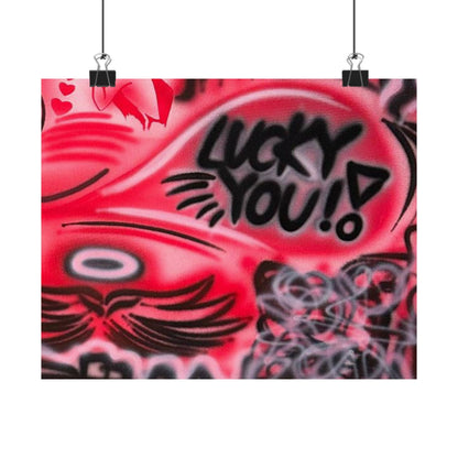 "lucky you! pt. 2" airbrush horizontal print