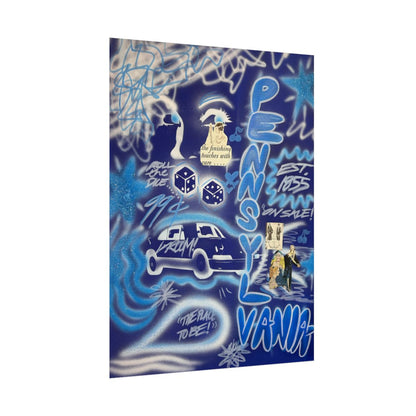 "state college, pa" airbrush rolled print