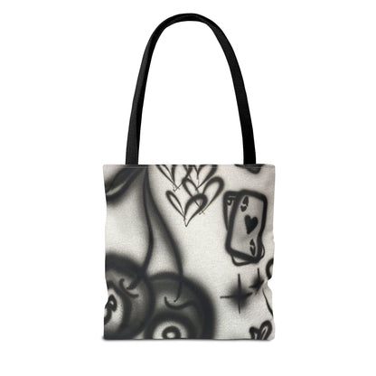 "hidden ace" airbrush tote bag