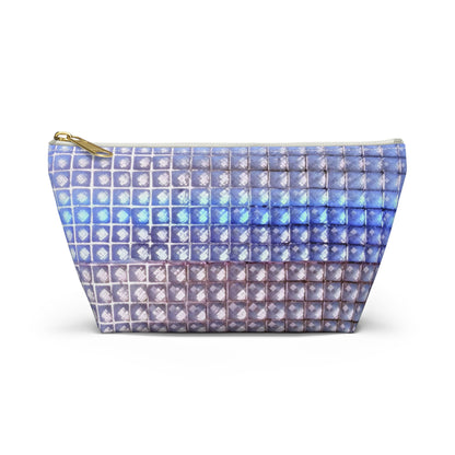 "blue studs" airbrush makeup pouch
