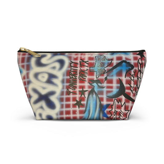 "texas" airbrush makeup pouch