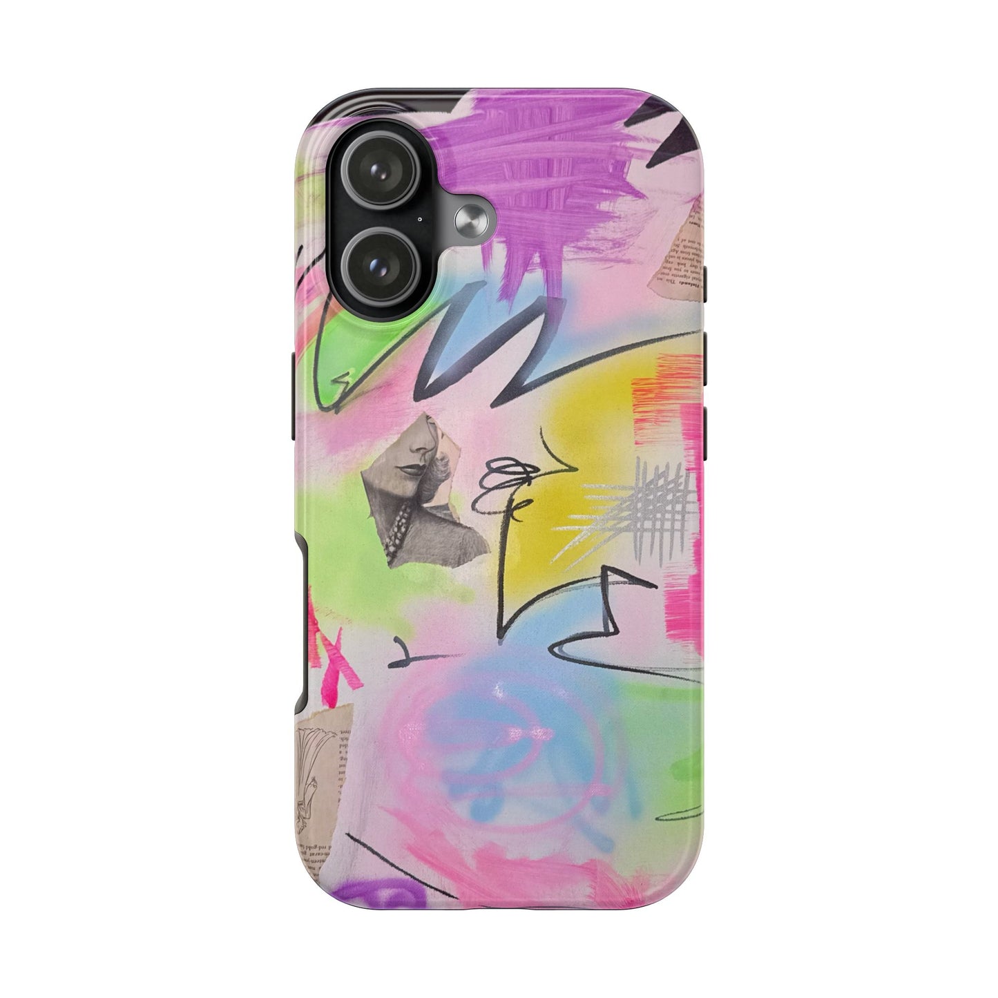 "pastel static" airbrush iPhone case