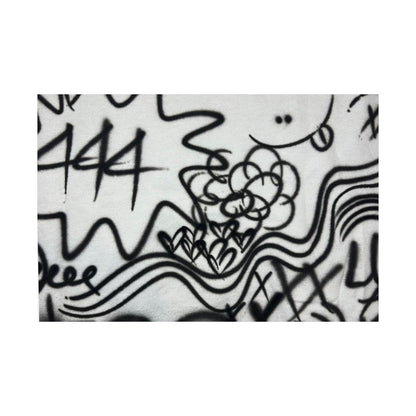 "444" airbrush horizontal print
