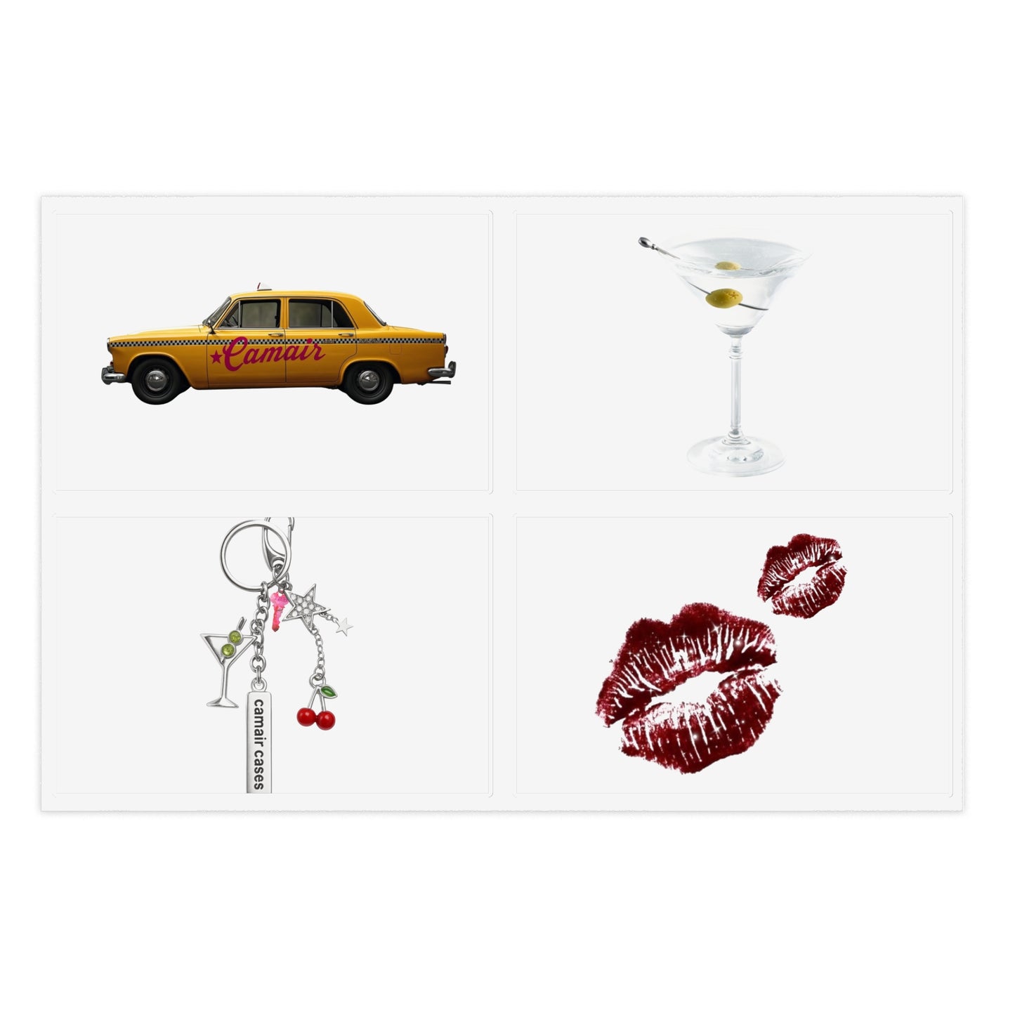 martini x taxi sticker sheet