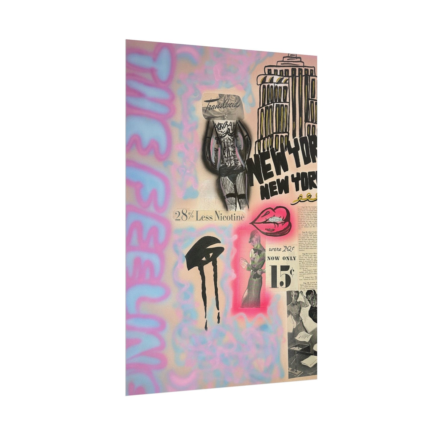 custom nyc airbrush rolled print
