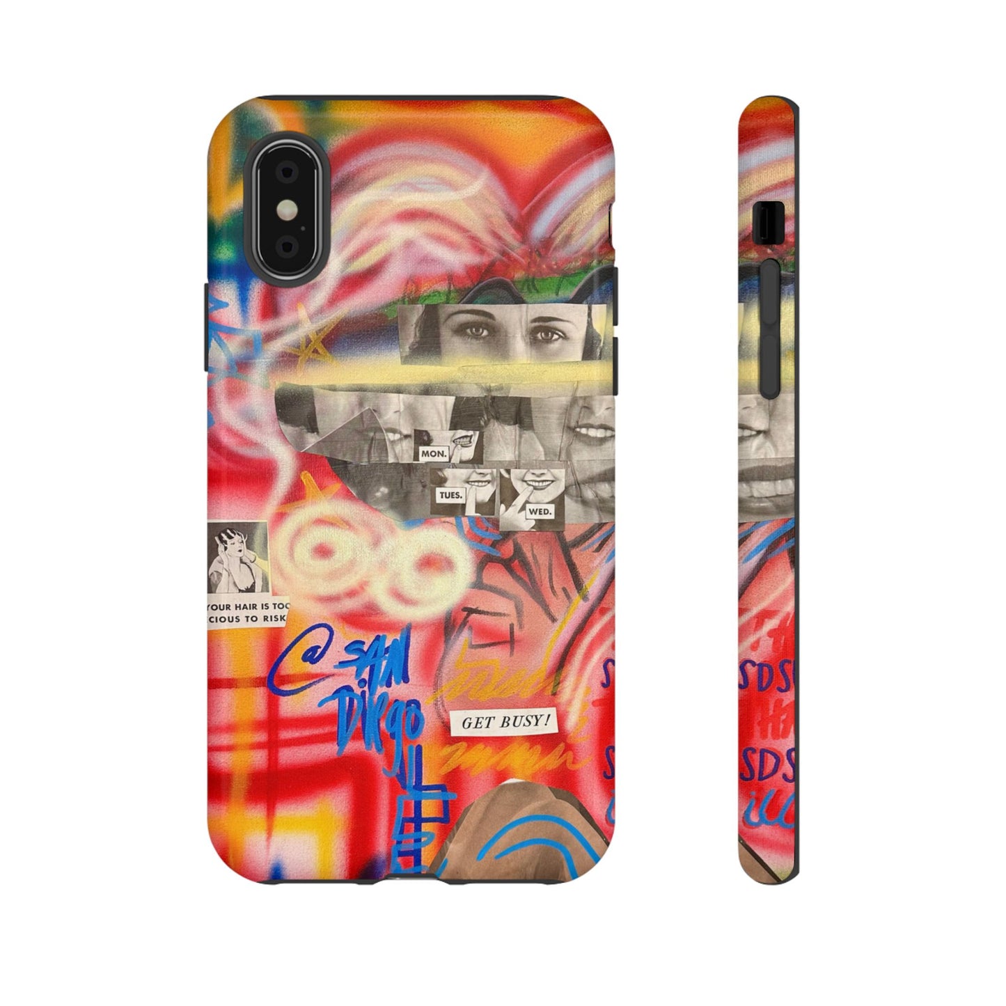 limited edition "get busy" airbrush iPhone case