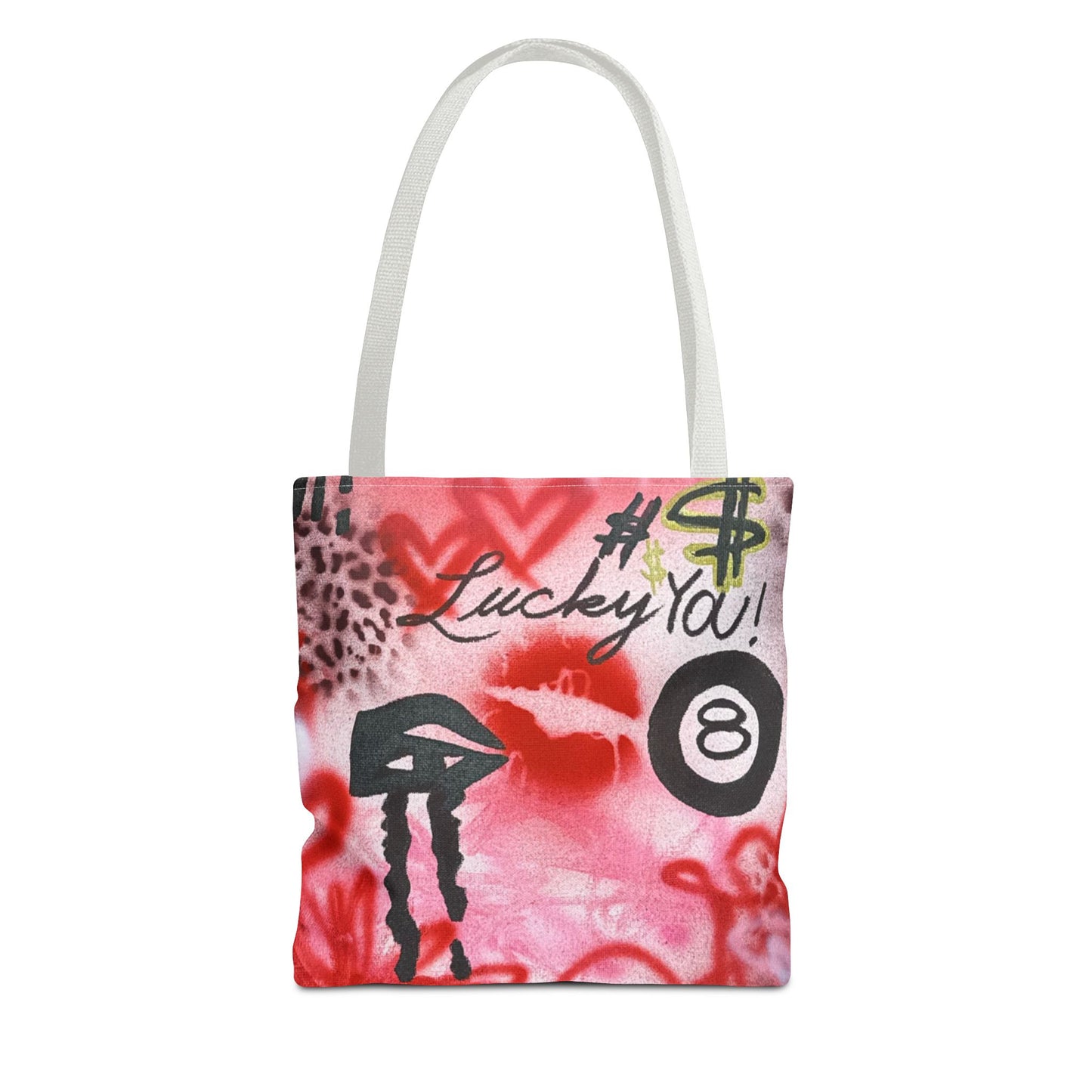"intriguing encounter" airbrush tote bag