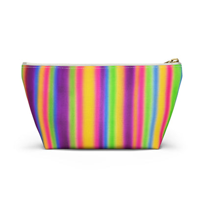"colorful stripes" airbrush makeup pouch