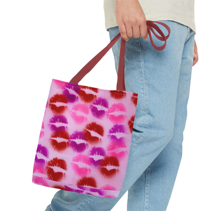 "mwah!" airbrush tote bag