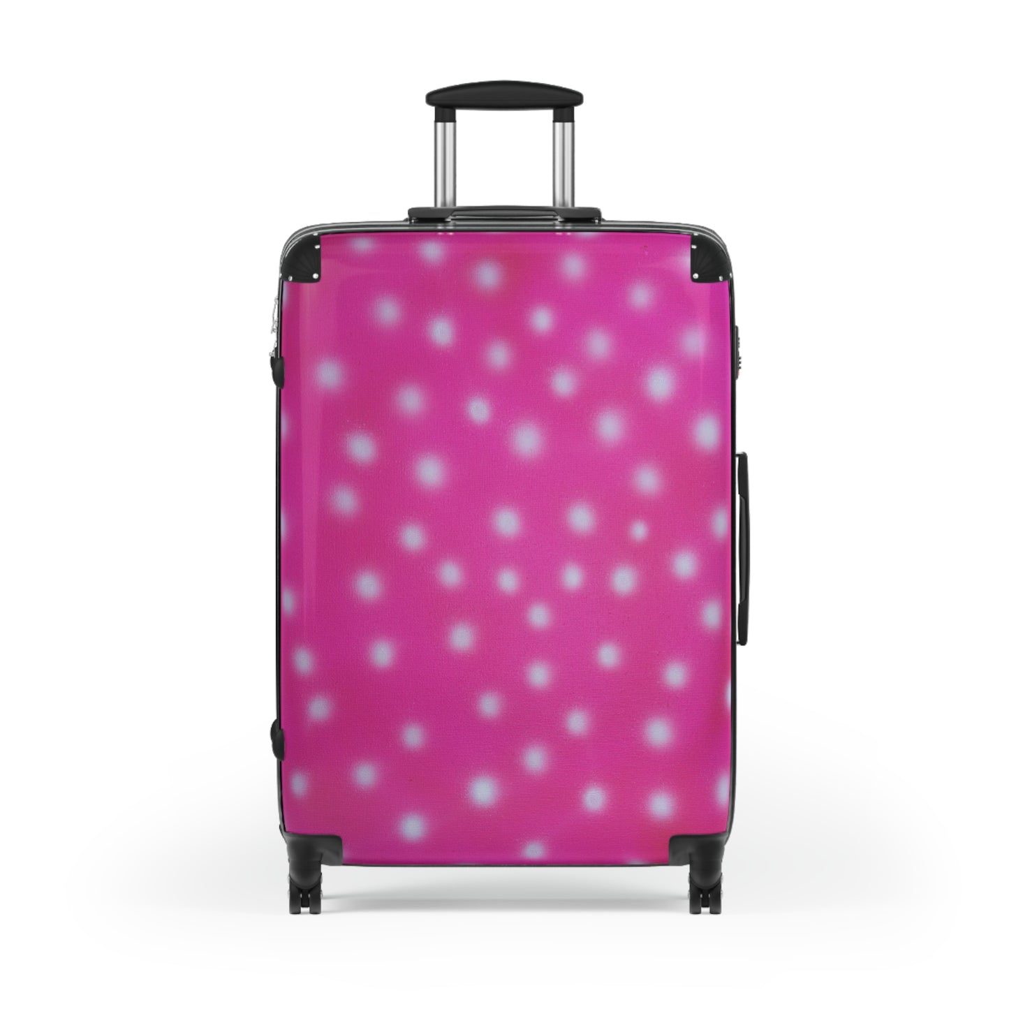 "bubblegum polka dot" airbrush suitcase