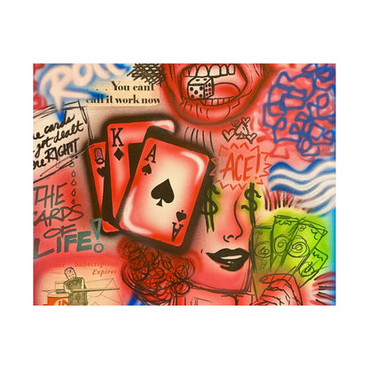 "roll the dice" airbrush horizontal print