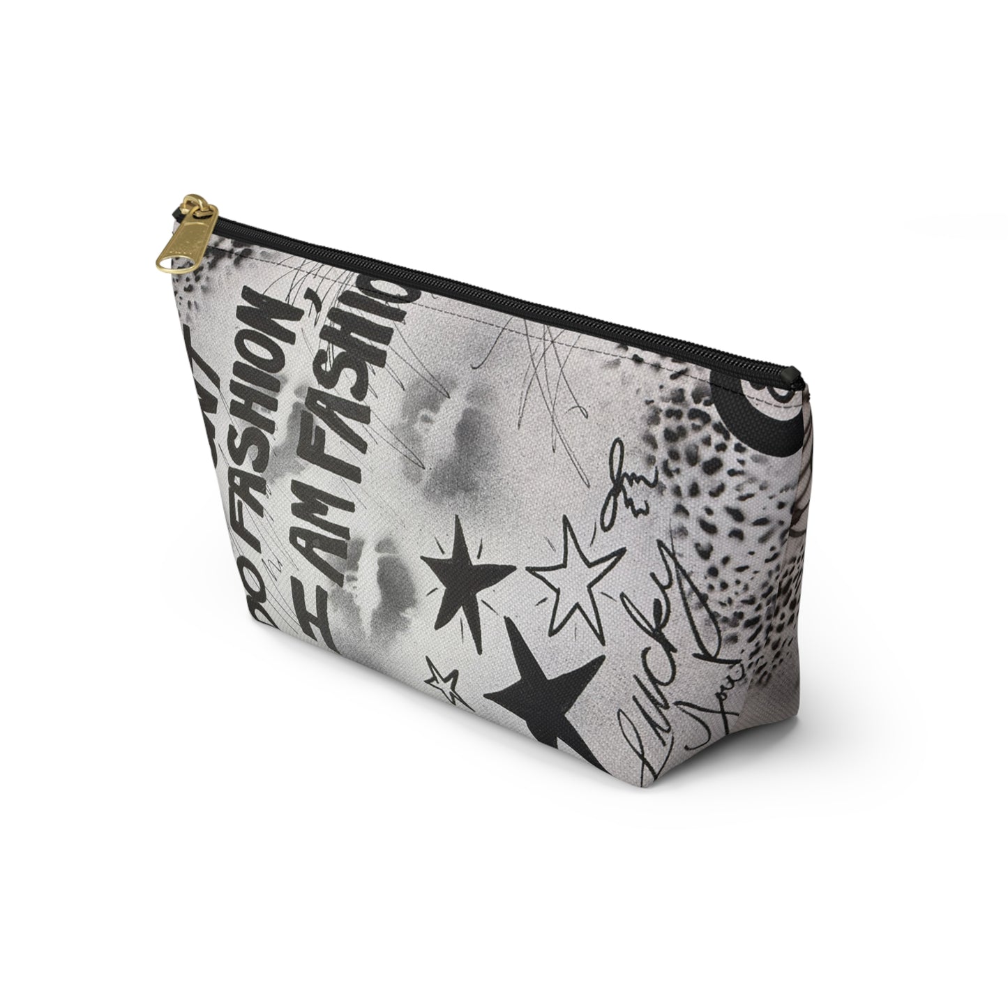 "i am fashion" airbrush makeup pouch