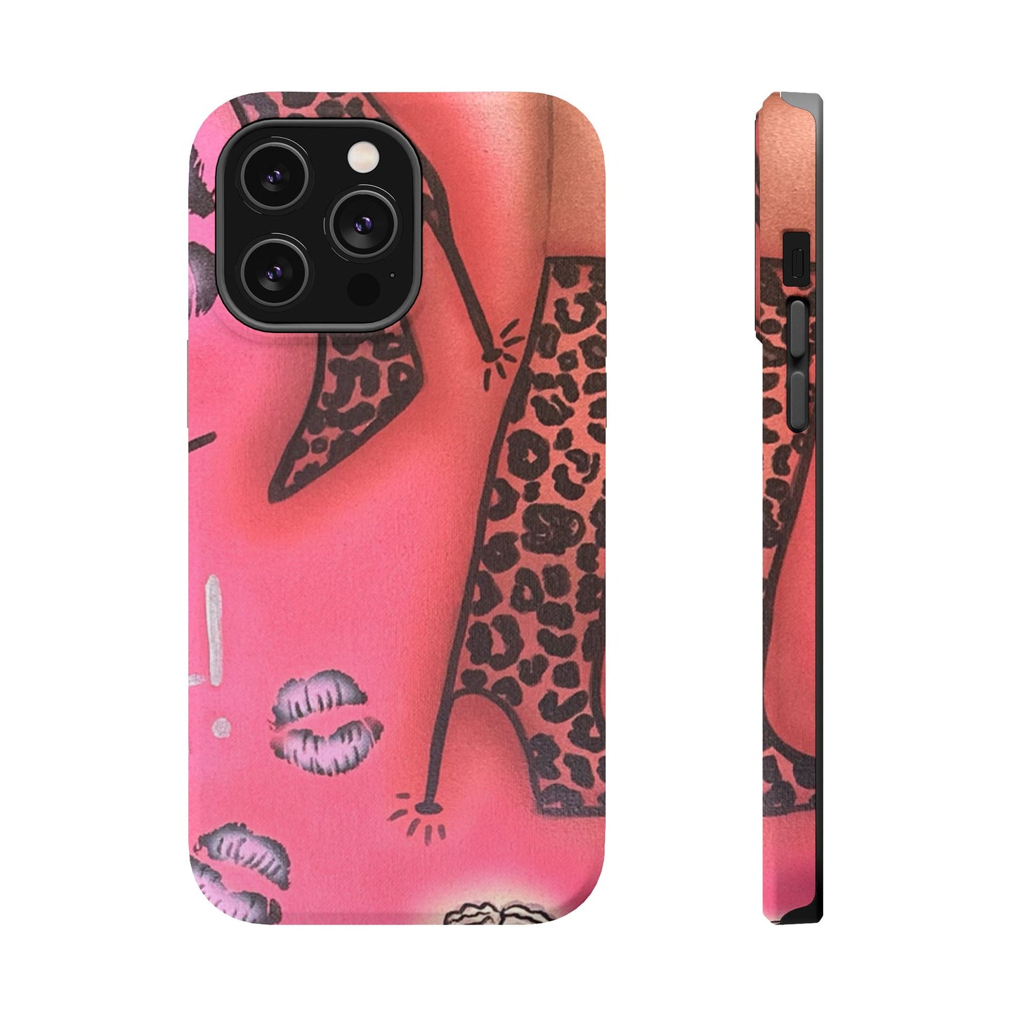 MagSafe "cheetah boots" airbrush iPhone case