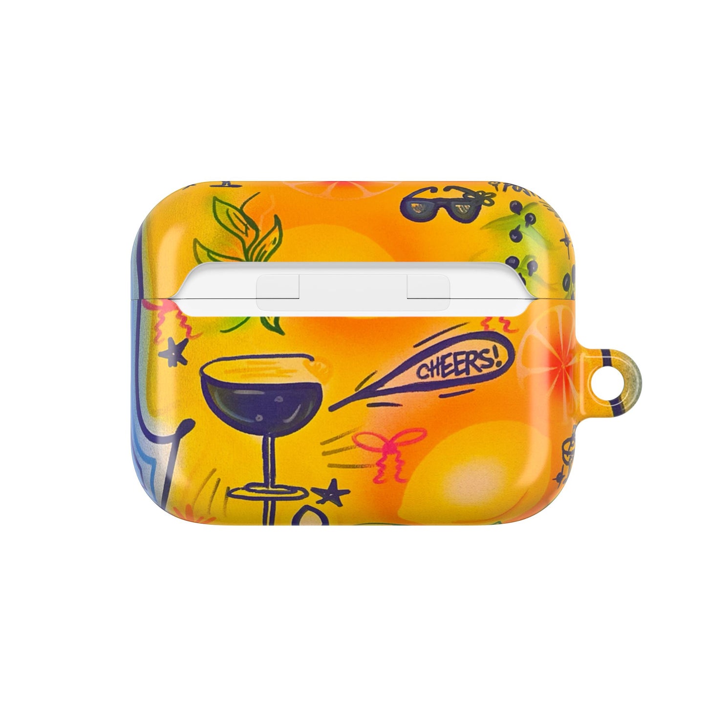 "citrus coastline" airbrush airpod cases
