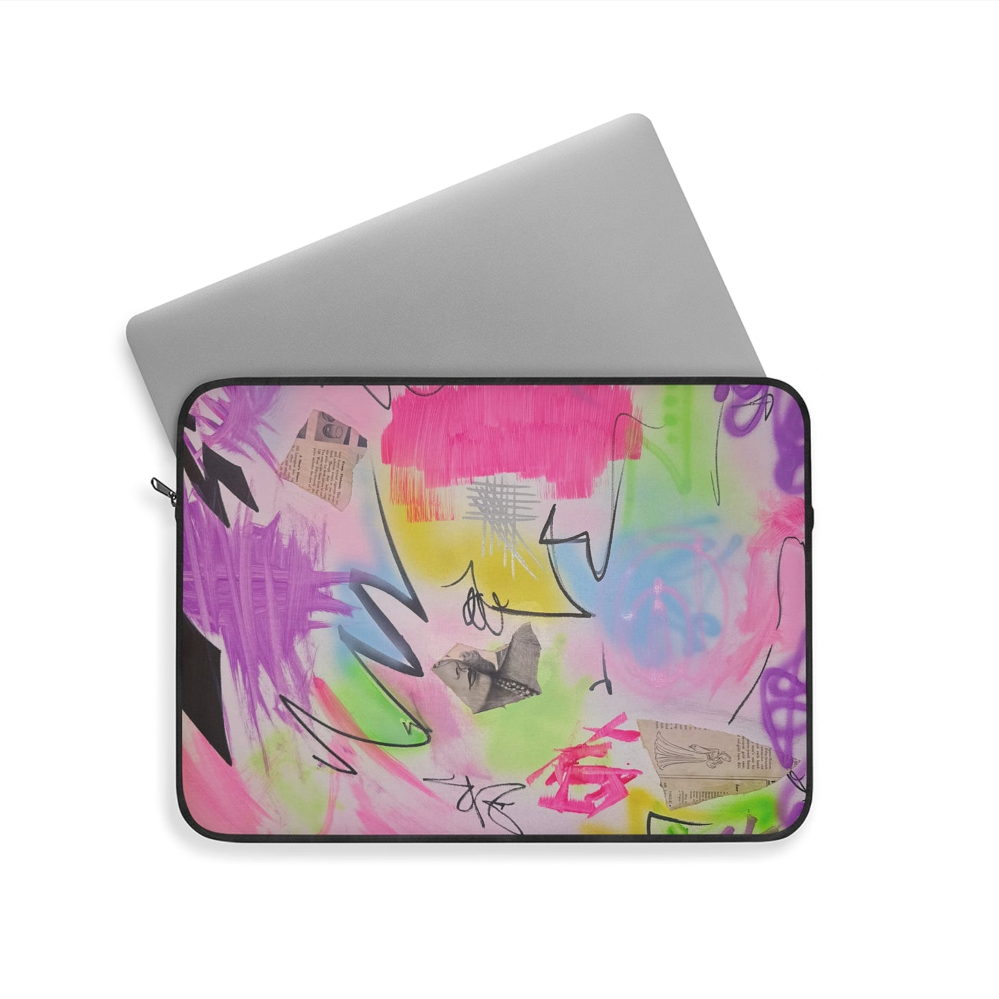 "pastel static" airbrush laptop sleeve