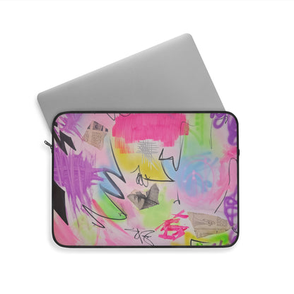 "pastel static" airbrush laptop sleeve