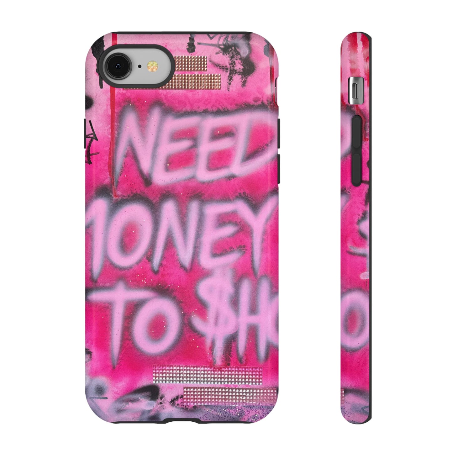 "need $$ to shop" airbrush iPhone case