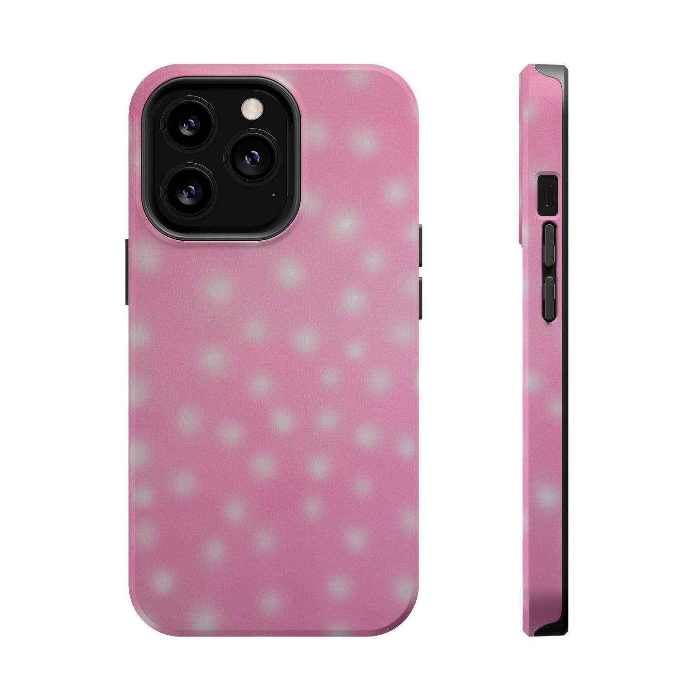 MagSafe "strawberry swirl polka dot" airbrush iPhone case