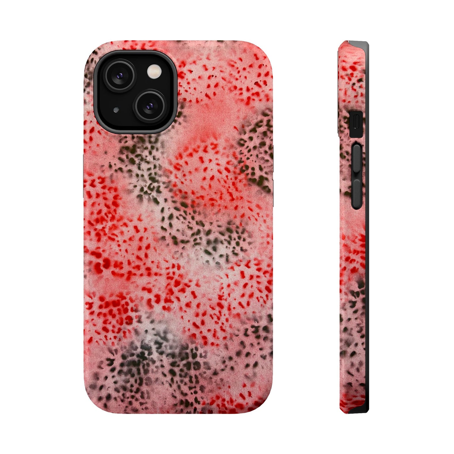 MagSafe "red cheetah" airbrush iPhone case